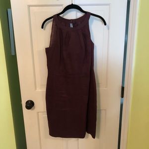 Plum Linen Ann Taylor LOFT dress